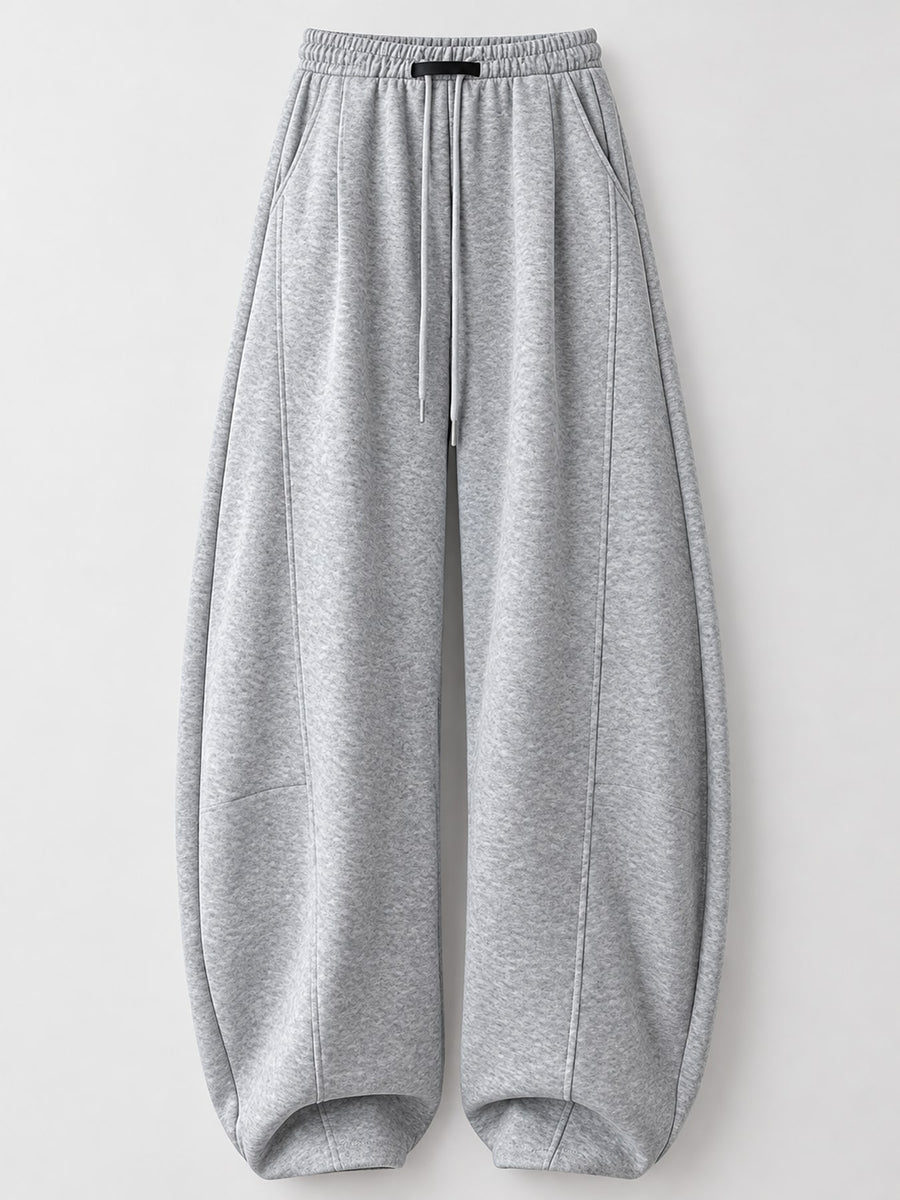 Navy-Spring And Fall-Tall sweatpants with full-length and drawstring