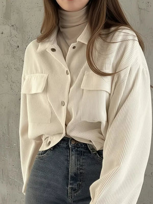 classic trucker jacket in Apricot with collared