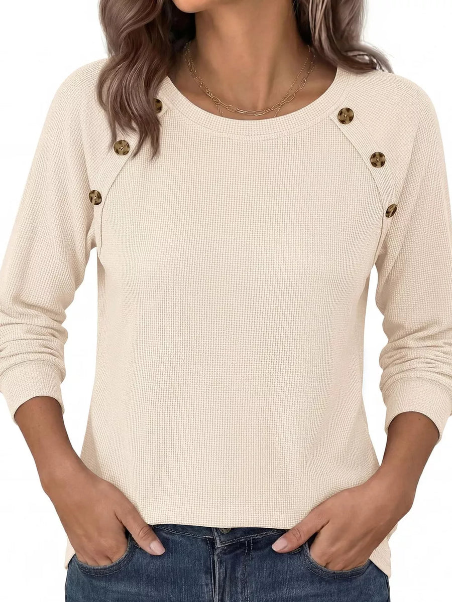 classic t-shirt in Apricot with crew neck