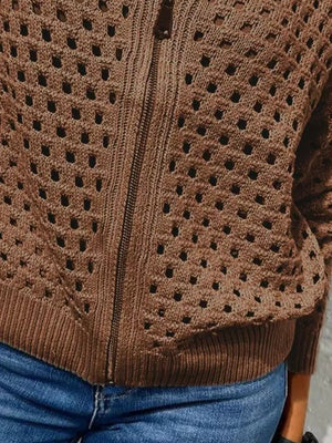 100% polyester Care instructions: Machine wash cold cardigan in D.brown with relaxed silhouette