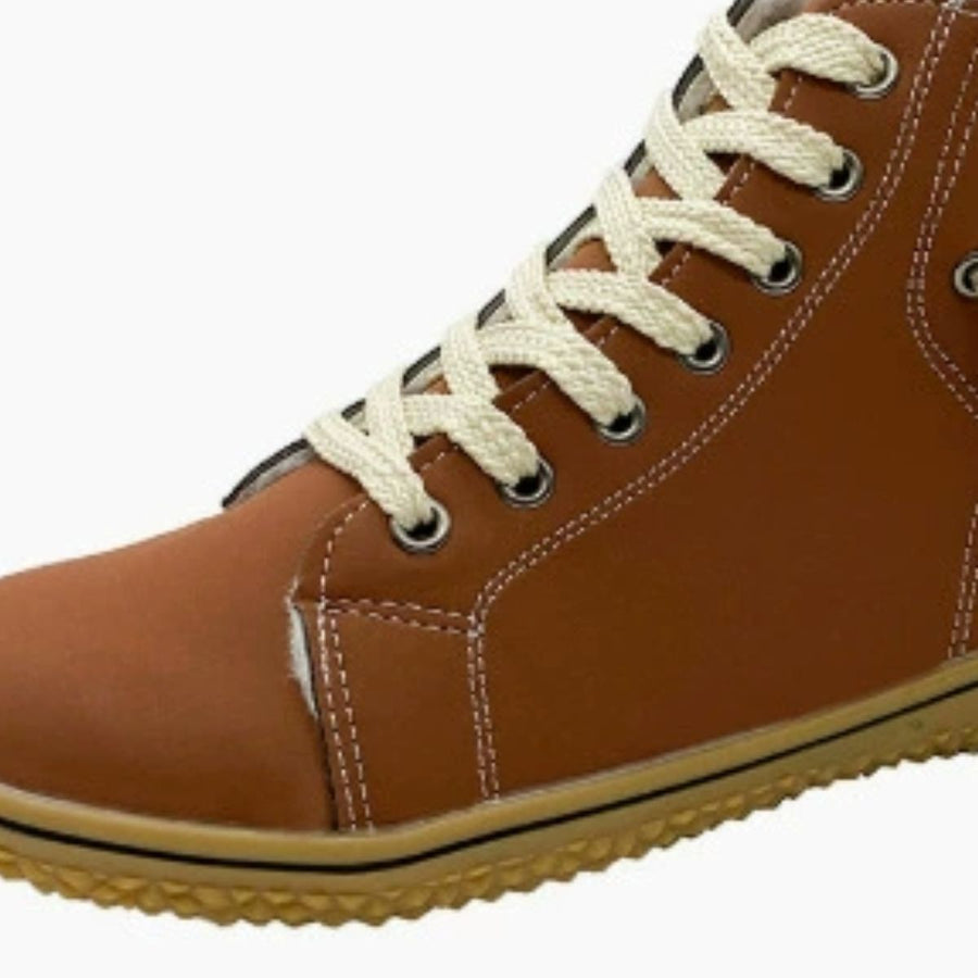 Ankle boots in Green with lace-up closure and ankle-length