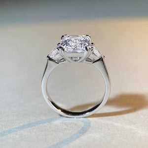 clear ring featuring zircon stones and geometric