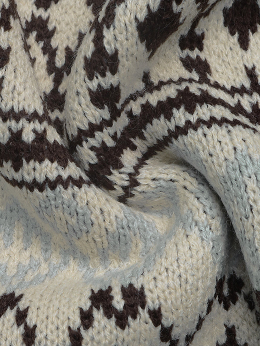 light blue pullover sweater with pullover and Fair Isle