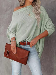 pullover sweater in sage green featuring oversized and oversized fit