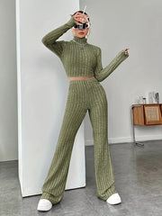 Gray Two-Piece Sweater Sets