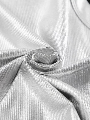 Ribbed Racerback Tank Top in silver