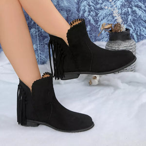 Polyester, Rubber Imported Size &amp ankle boots in black with fitted silhouette
