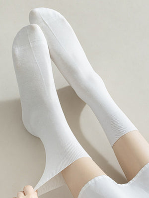 socks in Light Blue with elastic cuff and ankle-length