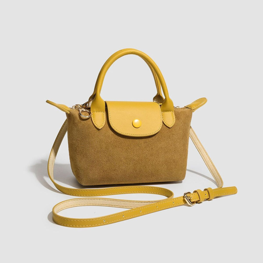 Suede Imported Size &amp crossbody bag in slate gray with structured silhouette