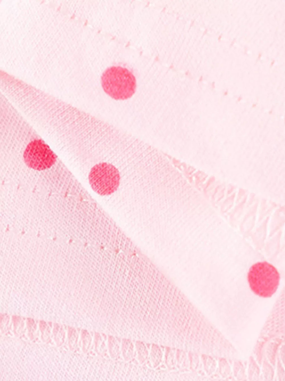 t-shirt dress in Blush Pink with polka dot and ruffled hem