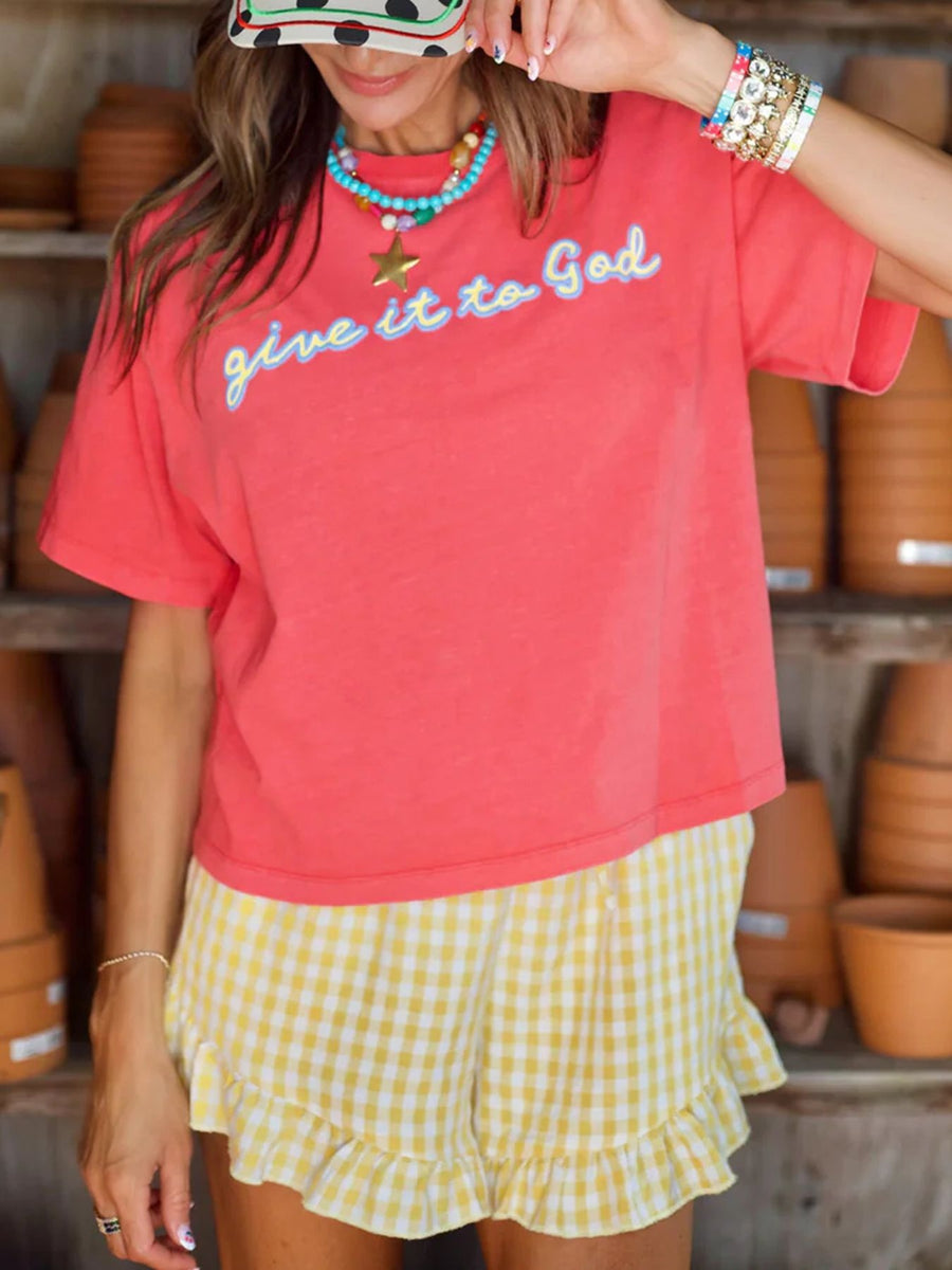 shorts in white with gingham and drawstring waist
