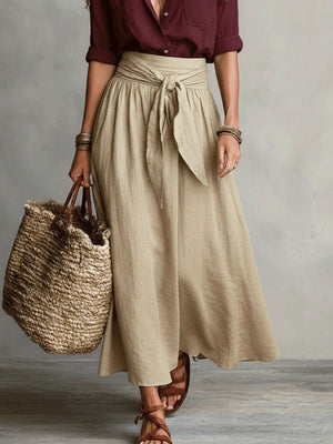 Full Size Button-Down Shirt And Skirt Set Plus Size in Burgundy with collared