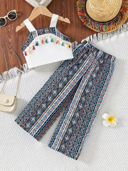 Children's Tassel Tank And Pants Set