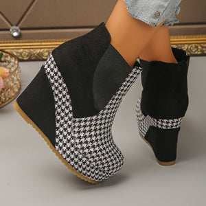 Polyester,Rubber Imported Size &amp ankle boots in Black with boot silhouette