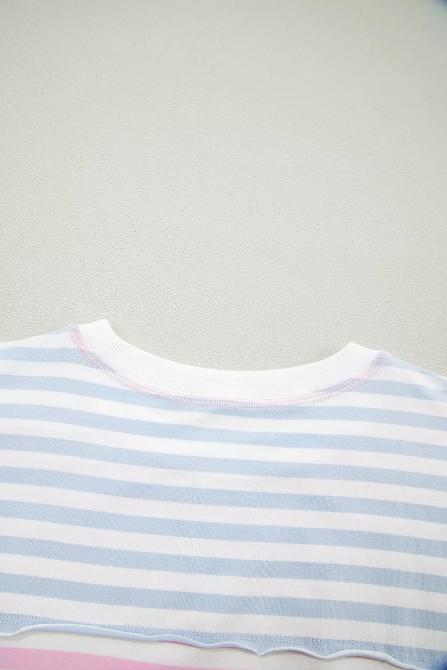 Casual Stripe Oversize Dolman Sleeve T Shirt option 7