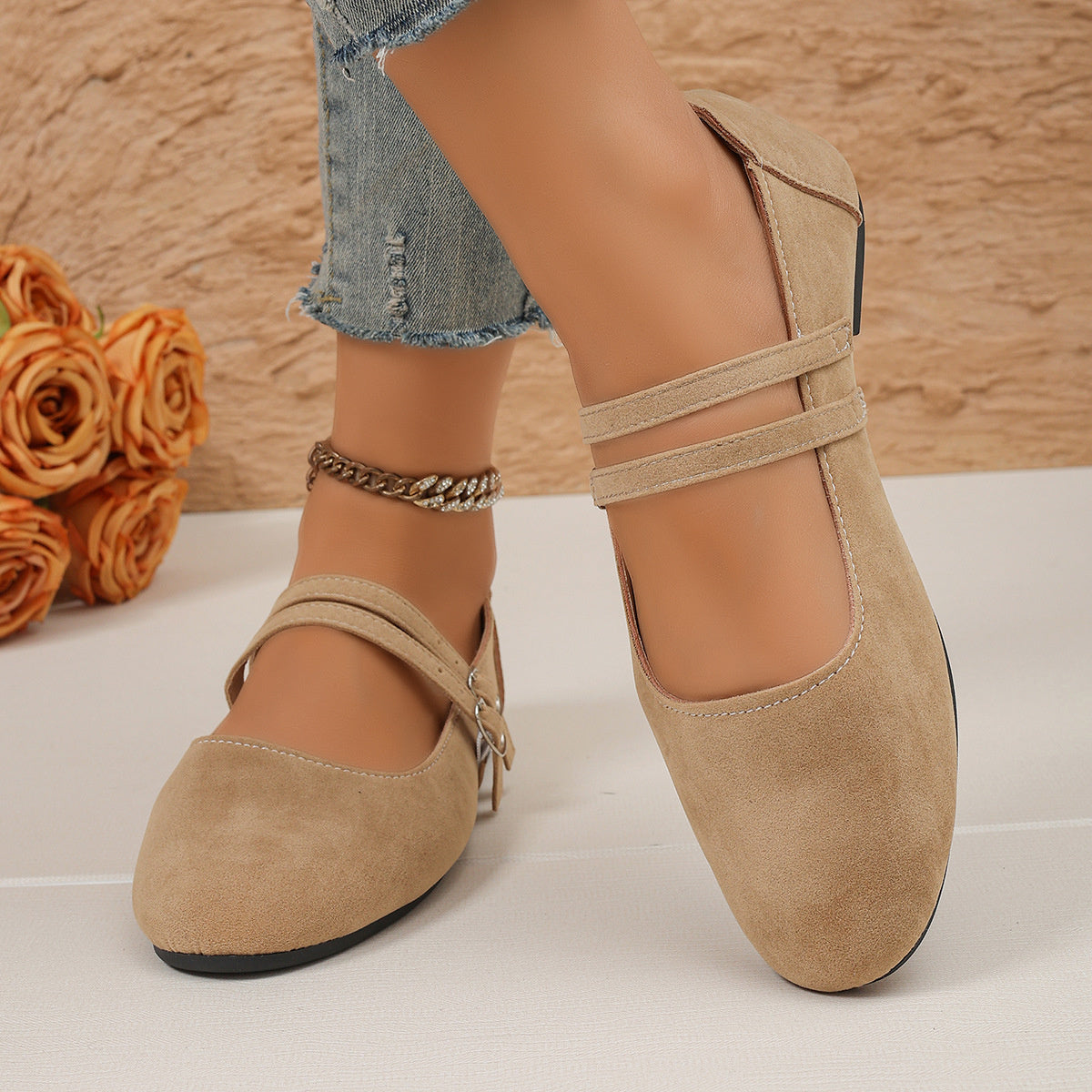Polyester,Rubber Imported Size &amp Mary Jane flats in black with flat silhouette
