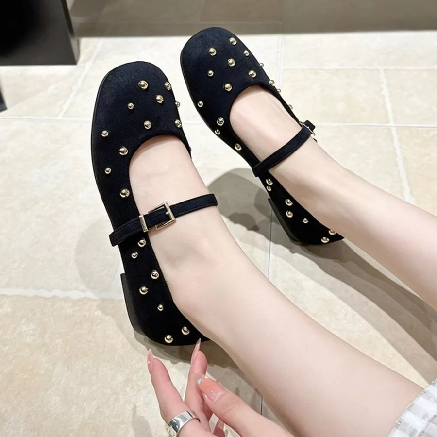Polyester, Rubber Imported Size &amp Mary Jane flats in Black with flats silhouette
