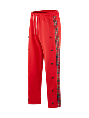 Men's Full Size Drawstring Plaid Side Stripe Pants, view 13