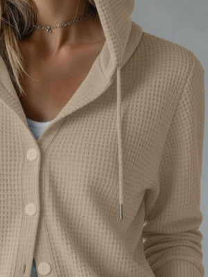 classic cardigan in White with hooded