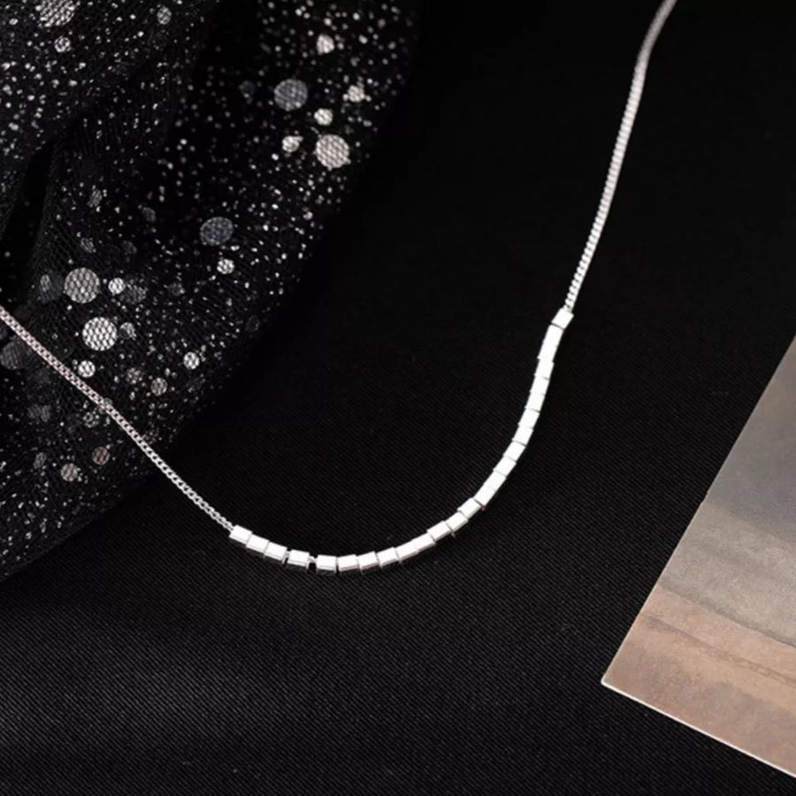 925 sterling silver Care instructions: Avoid wearing during exercise, as sweat w necklace in silver with straight silhouette
