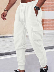 Men's Textured Cargo Joggers Plus Size, view 12