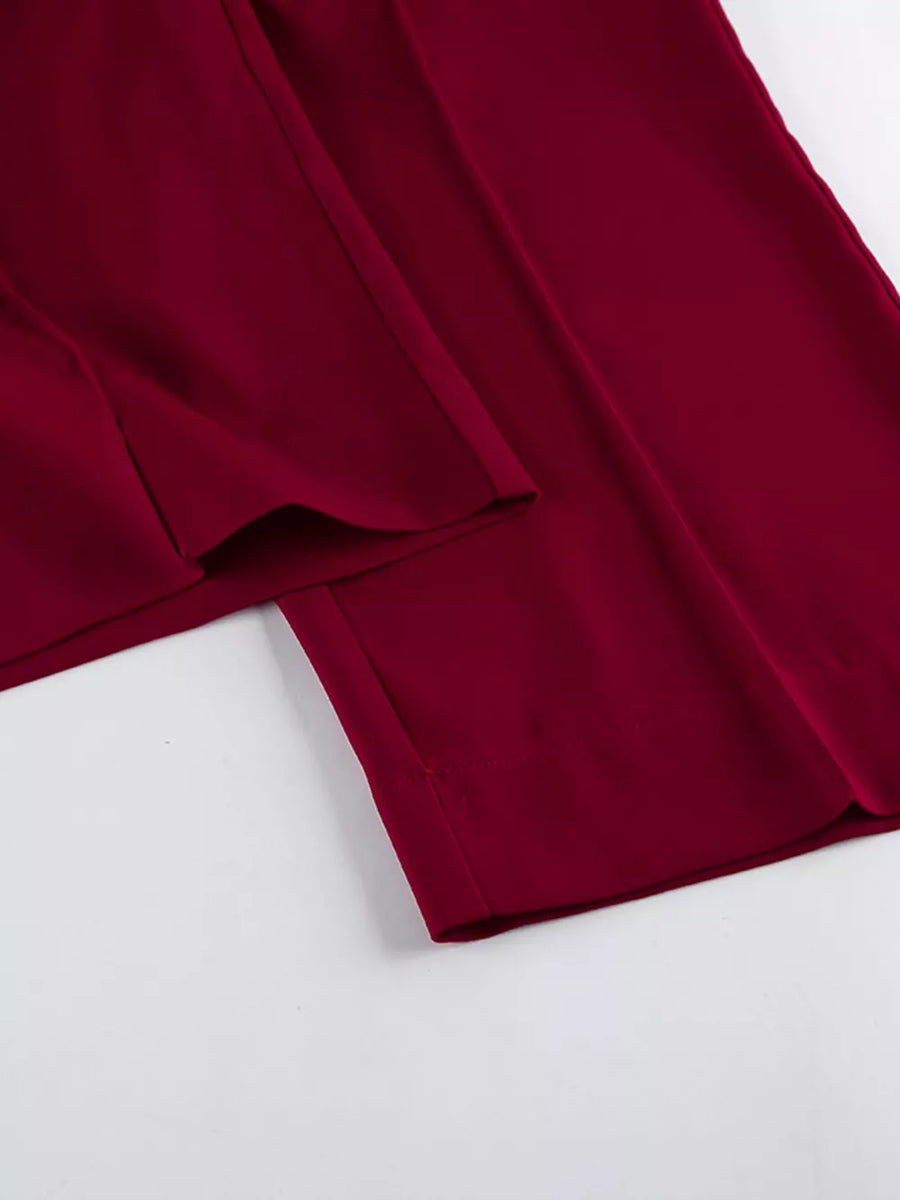 Wine Red with Two-Piece Sets 18