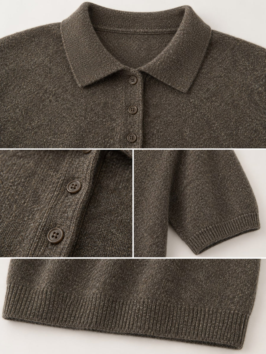 classic polo shirt in Black with collared