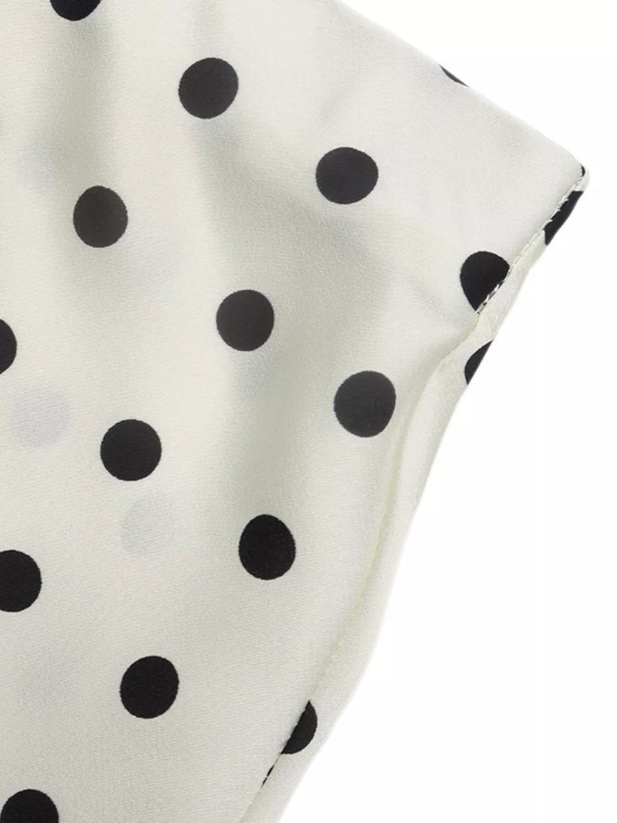 Polka Dot Midi Skirt in Orange-red, view 13