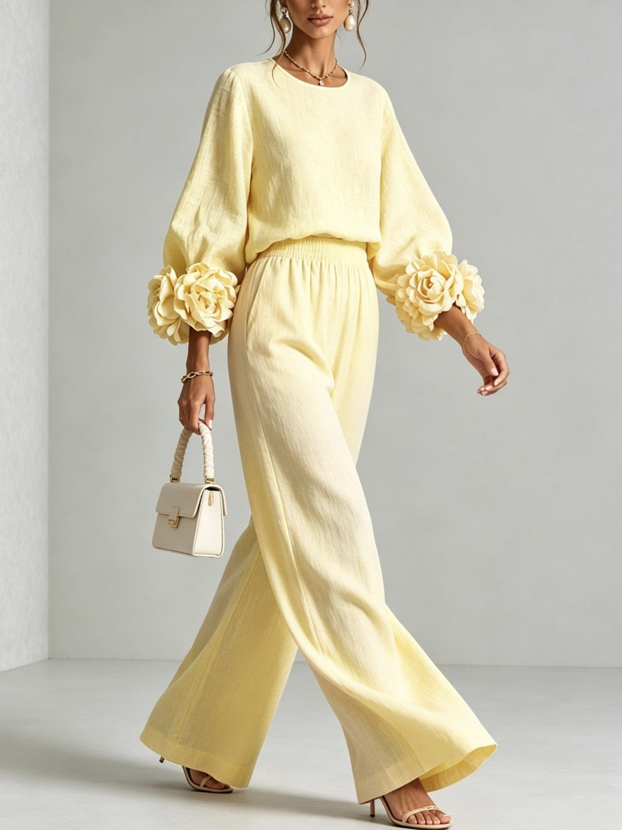 Moss two-piece set with plus-size and long sleeve
