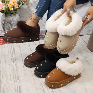 boots in dark brown featuring studded and ankle boot fit
