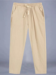 Light Gray Men's Plus Size Drawstring Loose Fit Pants