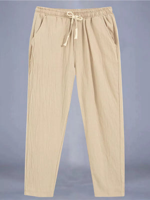Light Gray Men's Plus Size Drawstring Loose Fit Pants