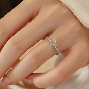 clear ring featuring adjustable and gemstone-set