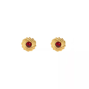 earrings in Gold with geometric and 18K gold-plated