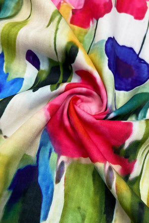 V-neck Ruffle Sleeve Floral Mini Dress option 5