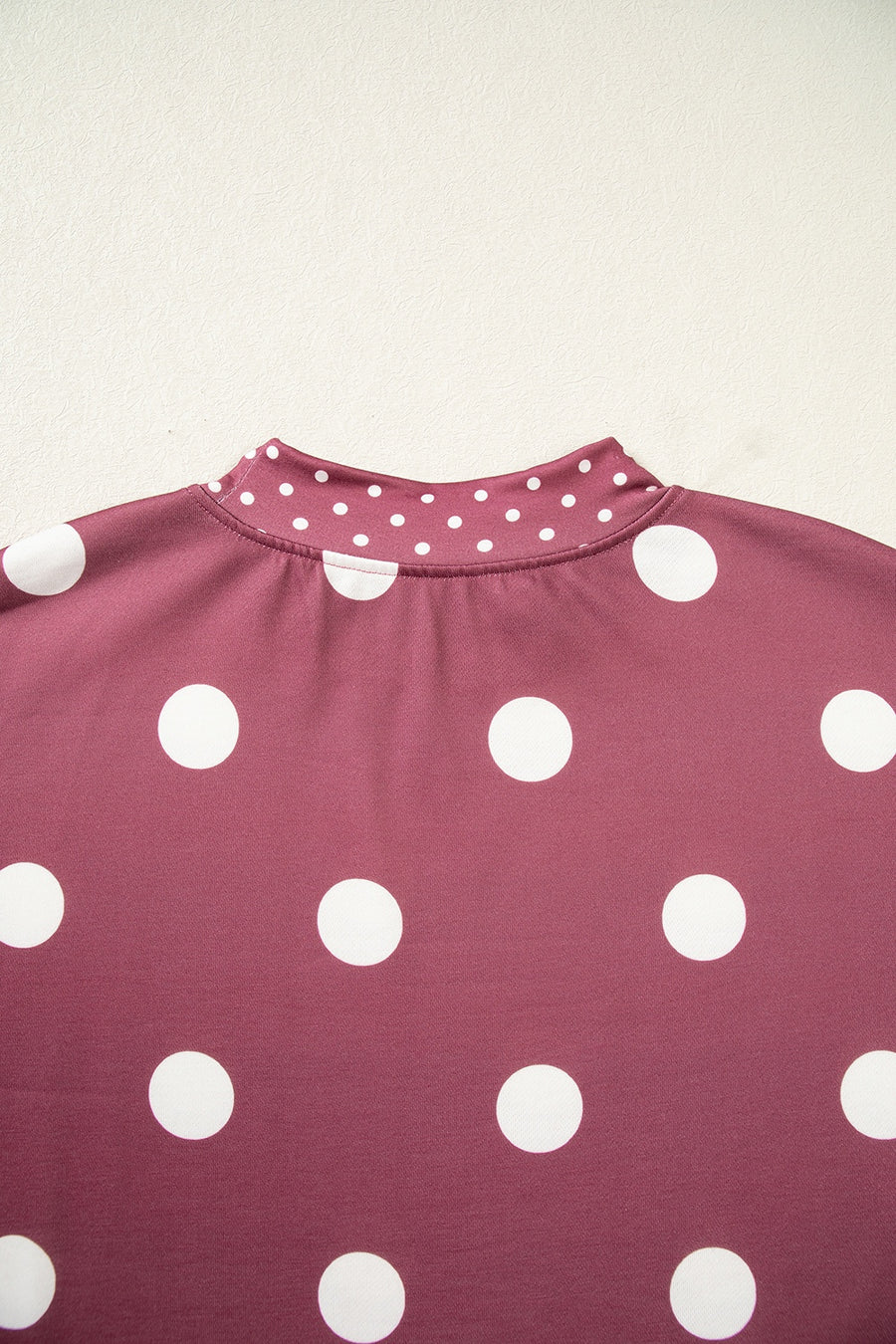 sweatshirt in Cerise with polka dot and oversized