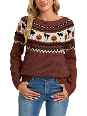 100% polyester Care instructions: Machine wash cold pullover sweater in orange with regular silhouette