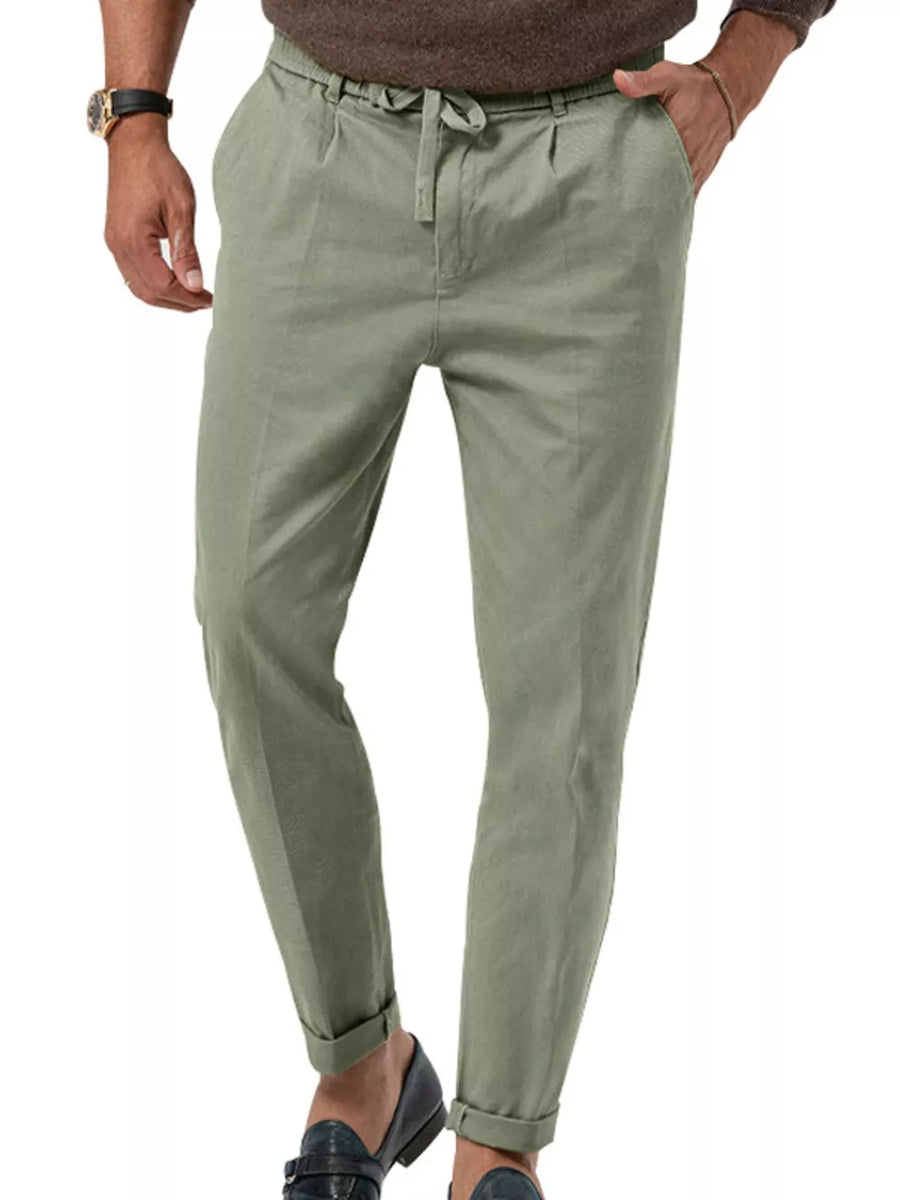 Men's Casual Drawstring Pants Plus Size in Deep Teal, view 11