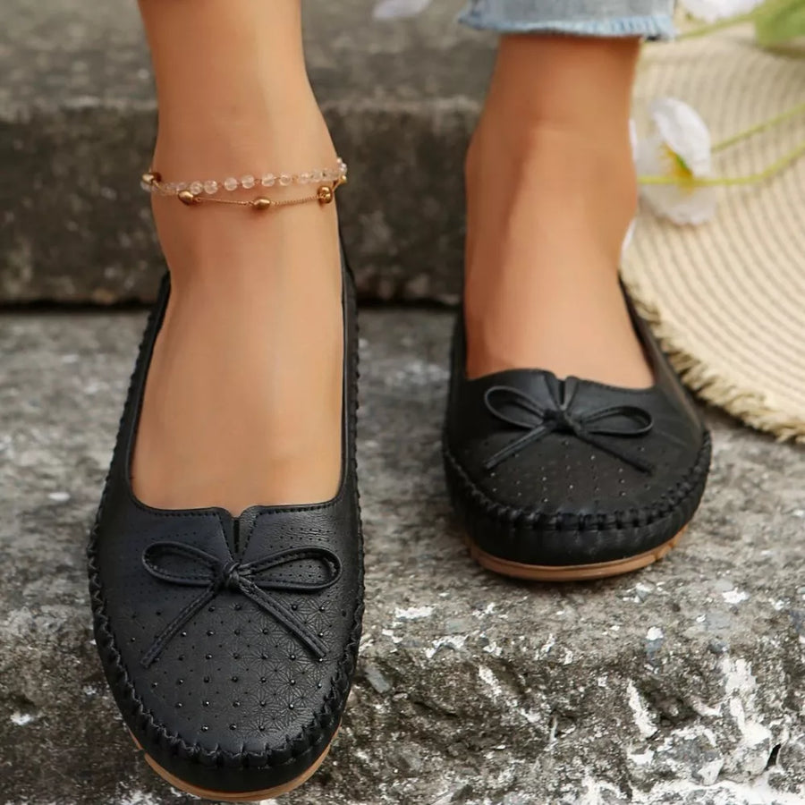 PU Leather, Rubber Imported Size &amp slip-ons in Black with regular silhouette