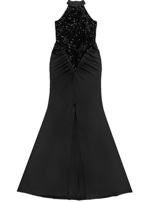 formal gown featuring sequin in Burgundy with 100% polyester Care instructions: Machine wash cold texture