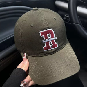 Red Letter Embroidered Classic Baseball Cap