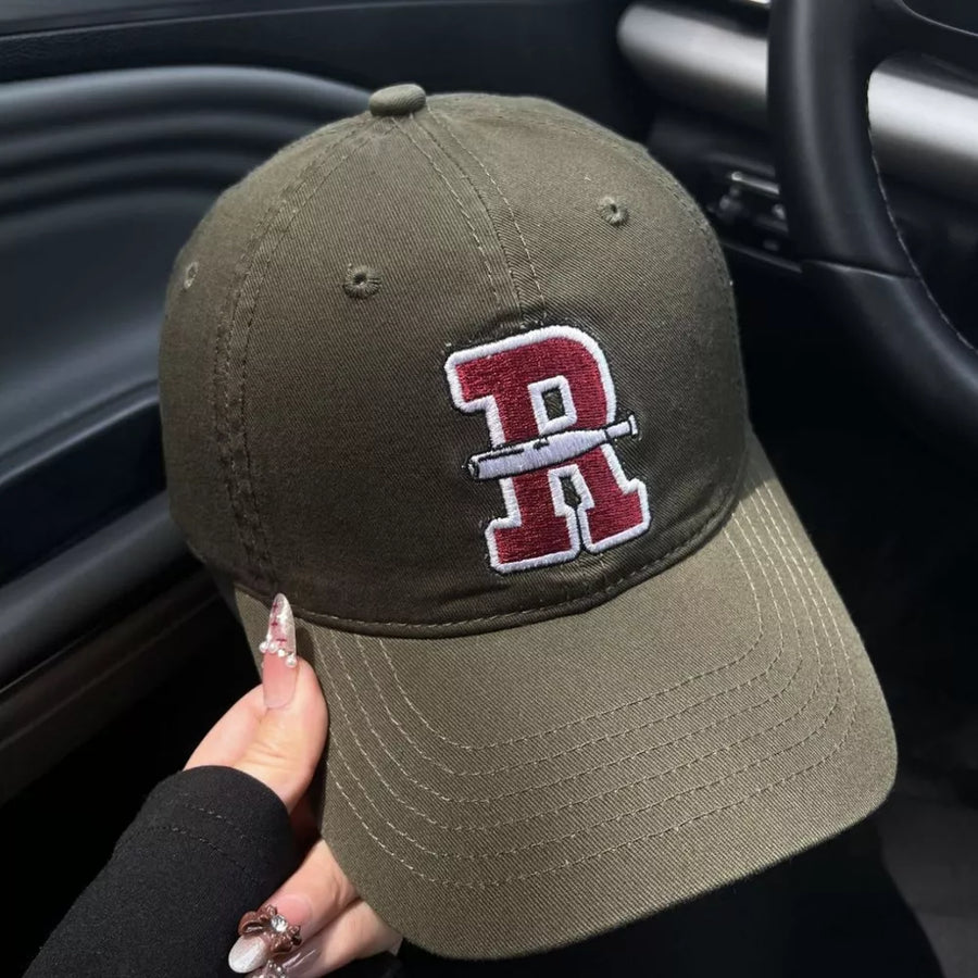 Red Letter Embroidered Classic Baseball Cap