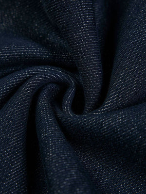 navy blue wide-leg jeans