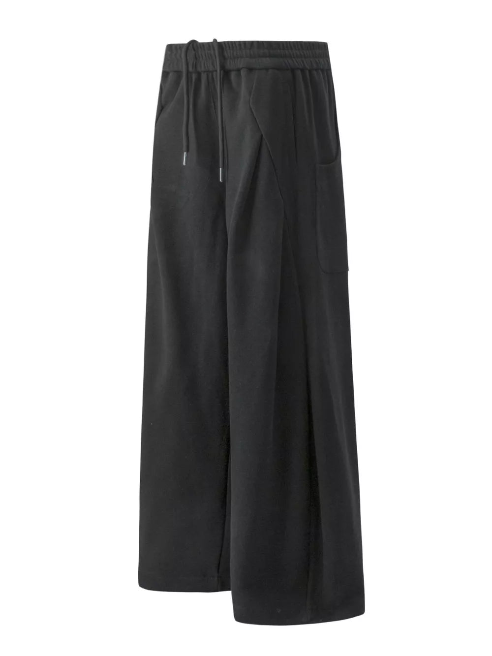 grey sweatpants with full-length and drawstring