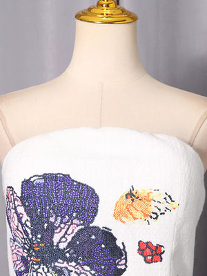 Strapless Floral Mini Dress option 6