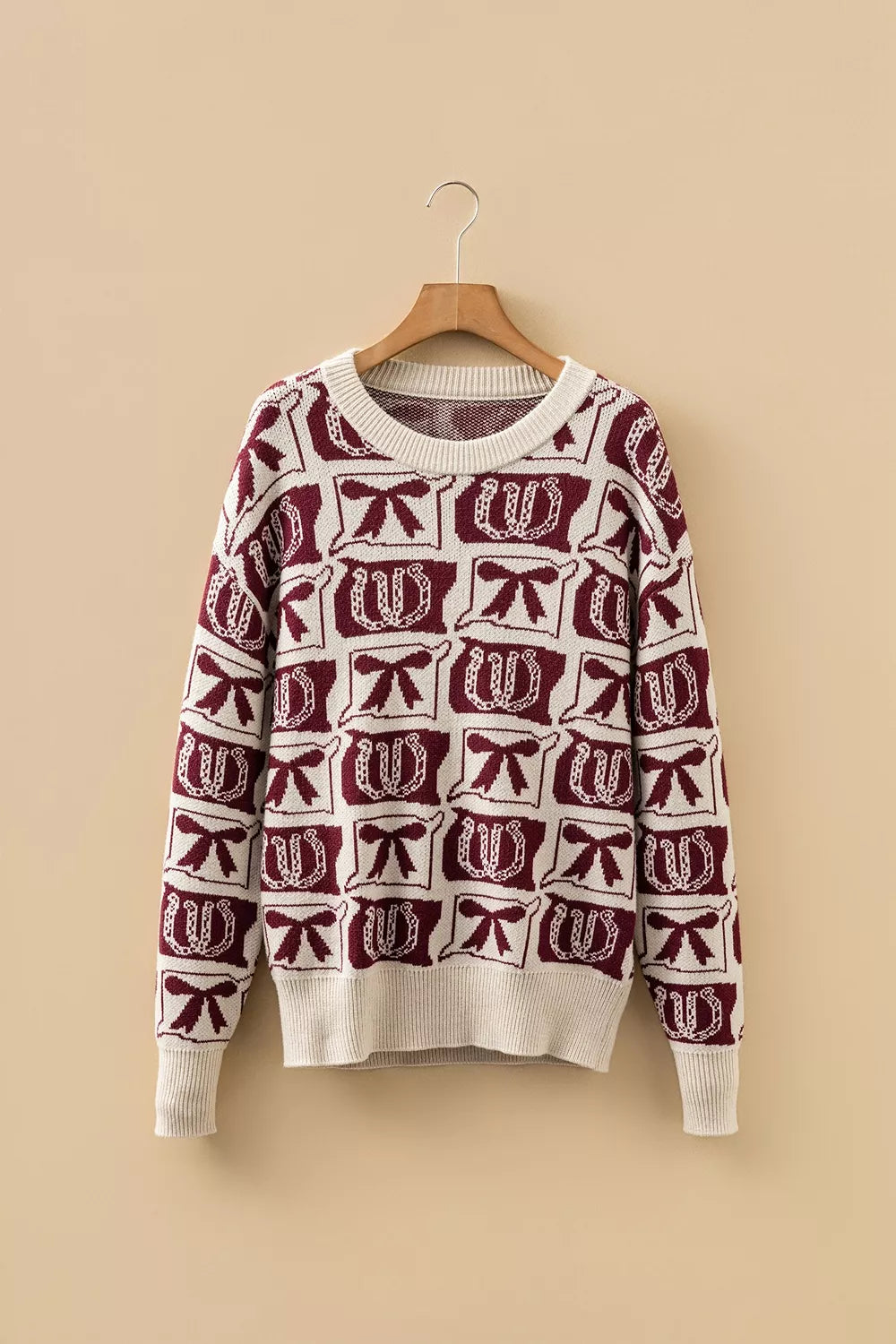 ivory pullover sweater with hip-length and pullover