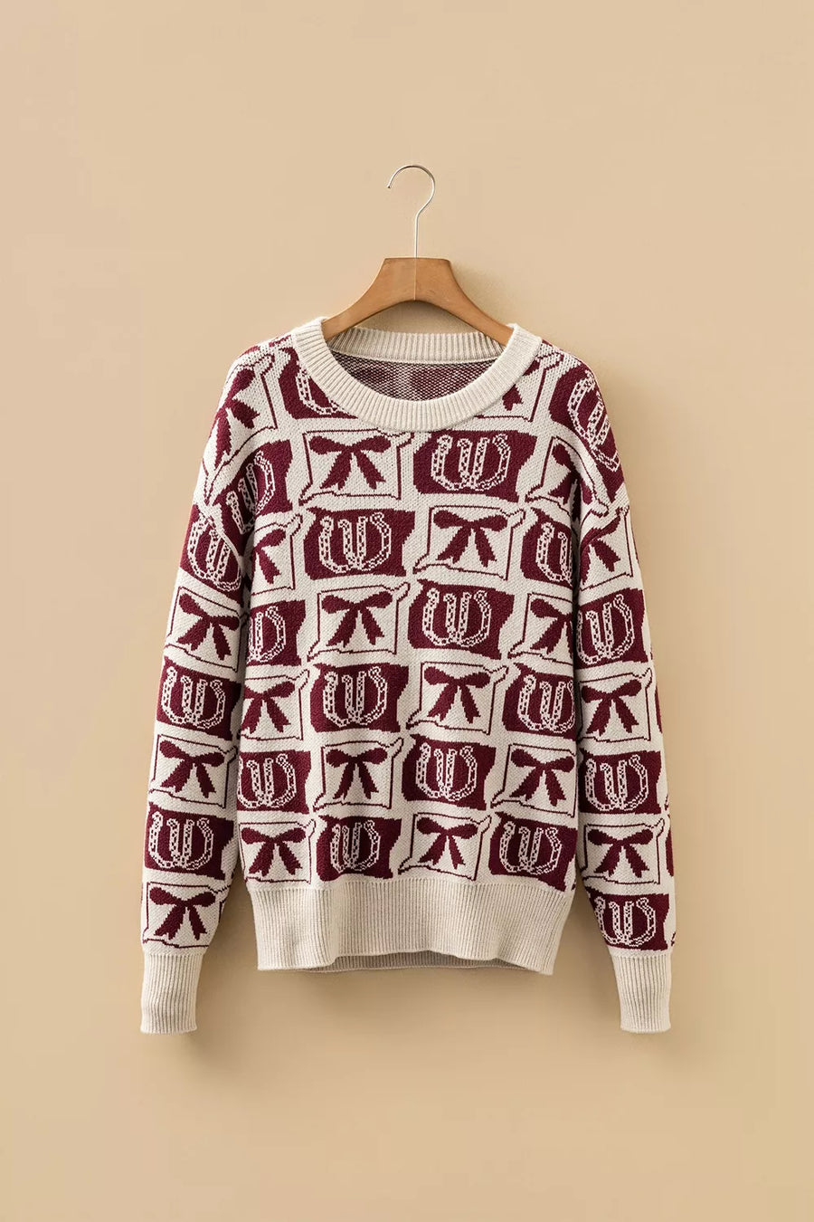 ivory pullover sweater with hip-length and pullover