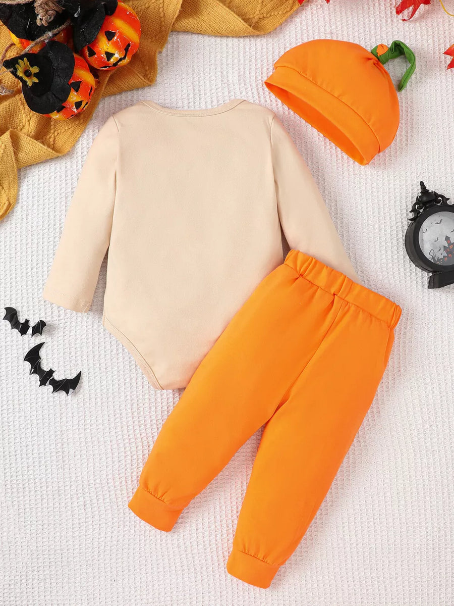Children's Dinosaur Long Sleeve Bodysuit And Pants Set in Yellow