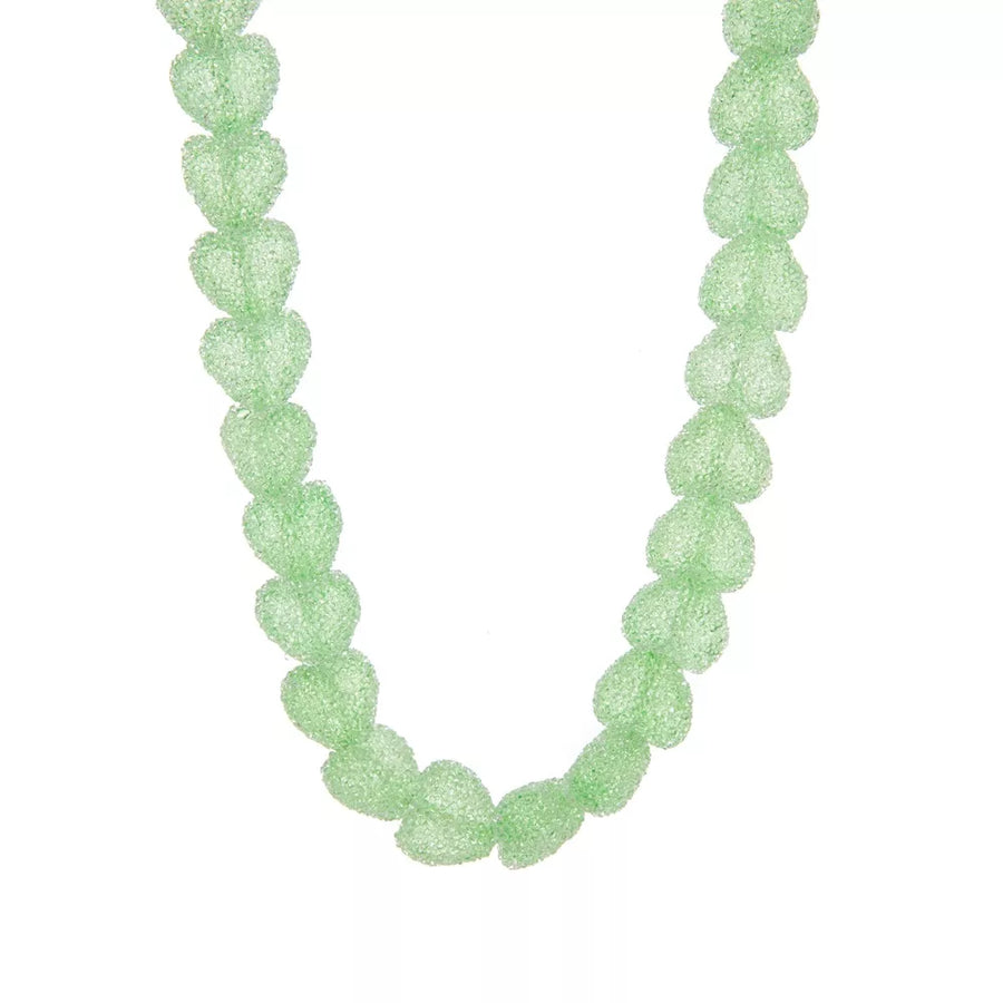 Resin,Copper,Zircon Care instructions: Avoid wearing during exercise, as sweat w necklace in green with chunky silhouette