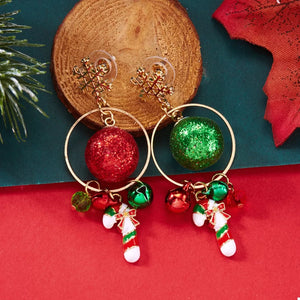 Deep Red earrings with long dangle and post-back